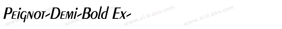 Peignot-Demi-Bold Ex字体转换